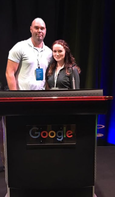 Masha and Matt at Google