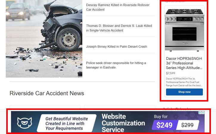 Google display ads example